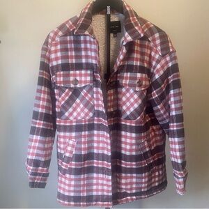 Love Tree Cozy Plaid Sherpa Jacket